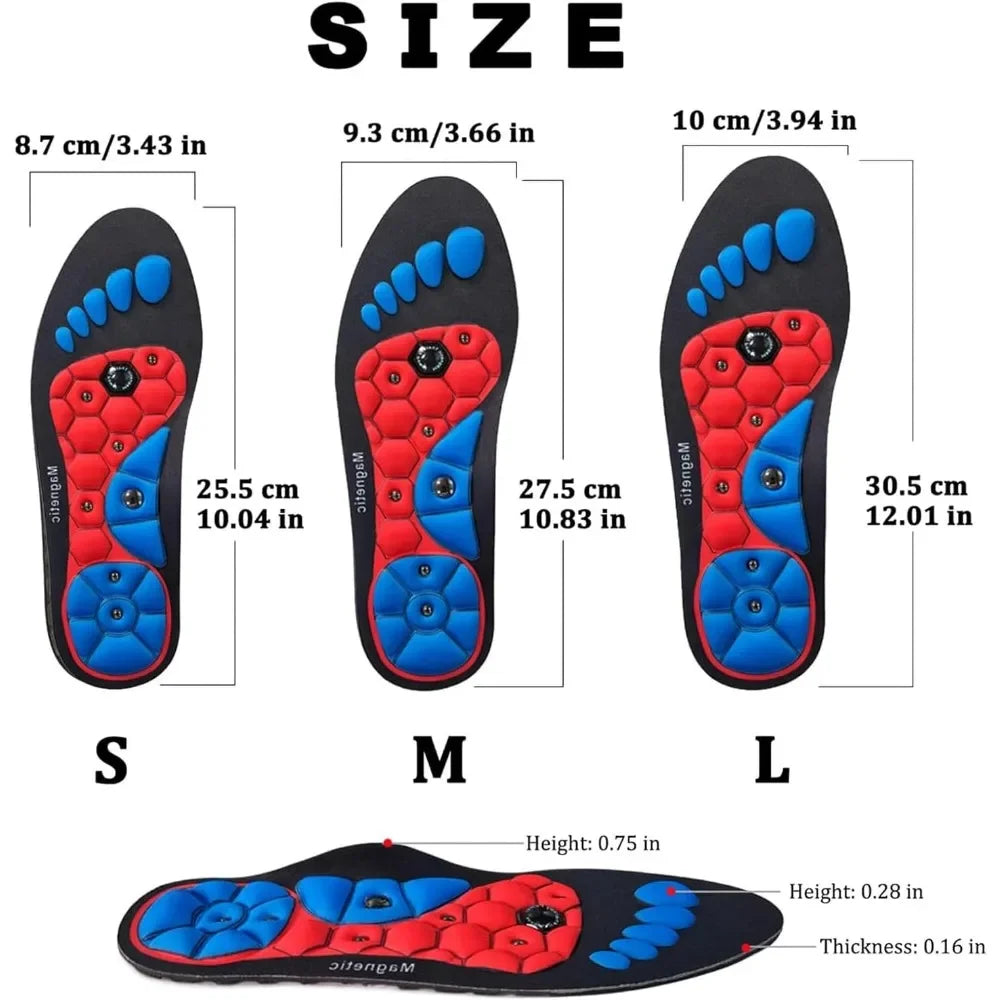 Acupressure Insoles, Orthopedic Insoles for Men Women, Shoes Insoles, Shock Absorption Insoles, Magnetic Insoles for Weight Loss