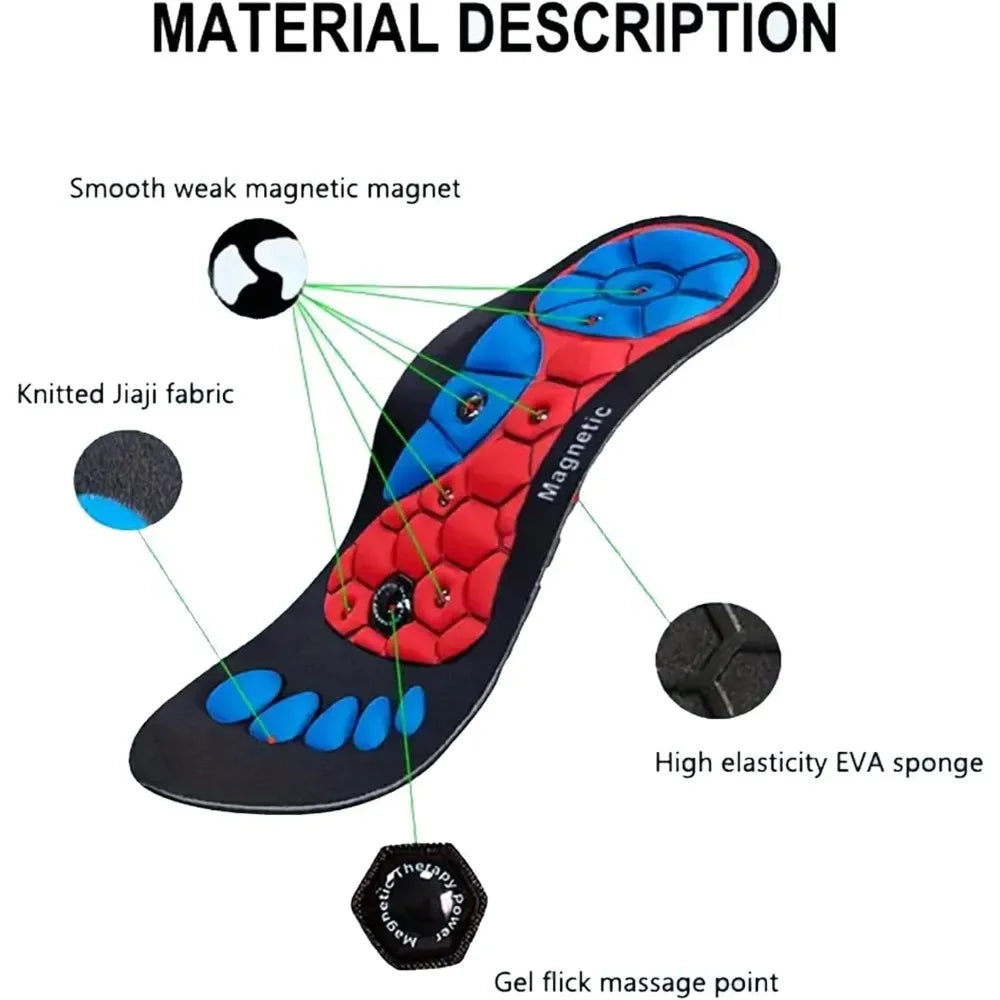 Acupressure Insoles, Orthopedic Insoles for Men Women, Shoes Insoles, Shock Absorption Insoles, Magnetic Insoles for Weight Loss